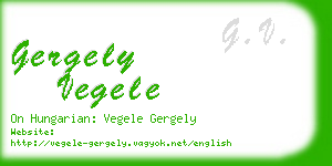 gergely vegele business card